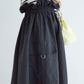 2way nylon gathered skirt (black) *JP