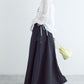 2way nylon gathered skirt (black) *JP