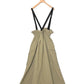 2way nylon gathered skirt (khaki) *JP