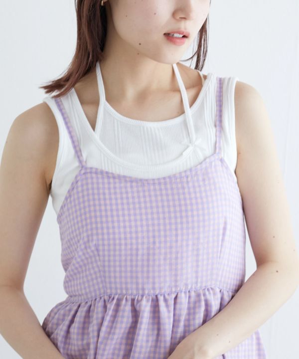 teleco layered tank top (white) *JP