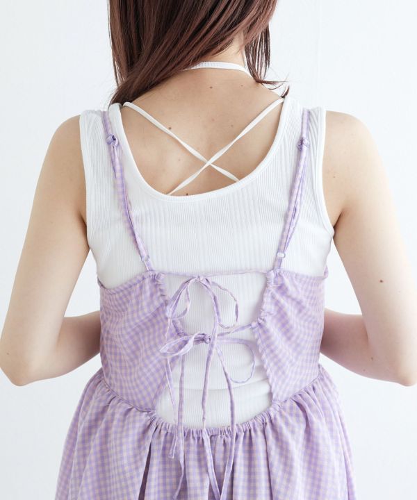 teleco layered tank top (white) *JP