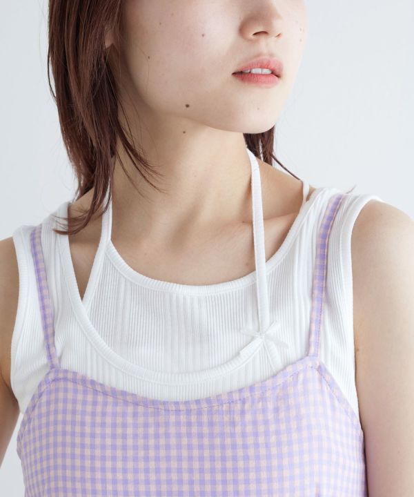 teleco layered tank top (white) *JP