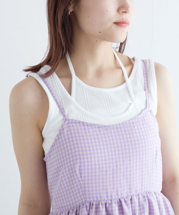 teleco layered tank top (white) *JP