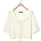 openwork color cardigan (white) *JP