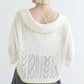 openwork color cardigan (white) *JP