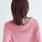 openwork color cardigan (pink) *JP