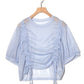 front draw sheer top (blue) *JP