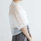 front draw sheer top (white) *JP