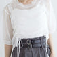 front draw sheer top (white) *JP