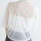 front draw sheer top (white) *JP