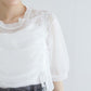 front draw sheer top (white) *JP