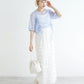 front draw sheer top (blue) *JP