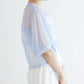 front draw sheer top (blue) *JP