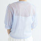 front draw sheer top (blue) *JP