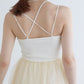 back cross cami dress (ivory) *JP