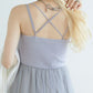 back cross cami dress (blue) *JP