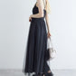 back cross cami dress (black) *JP