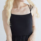 back cross cami dress (black) *JP