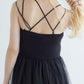 back cross cami dress (black) *JP