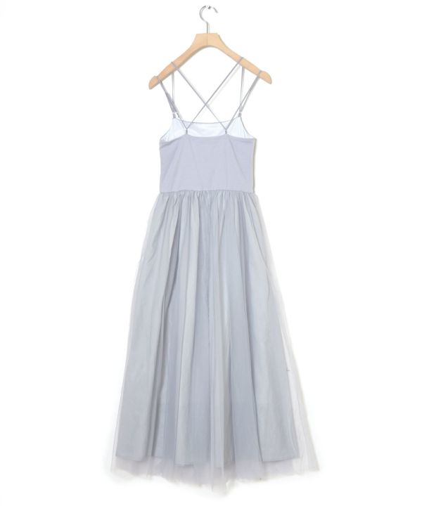 back cross cami dress (blue) *JP