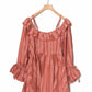 2way frilled collar top (coral pink) *JP