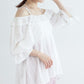 2way frilled collar top (white) *JP