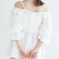 2way frilled collar top (white) *JP