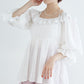 2way frilled collar top (white) *JP