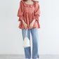 2way frilled collar top (coral pink) *JP