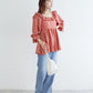 2way frilled collar top (coral pink) *JP