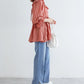 2way frilled collar top (coral pink) *JP