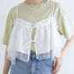 tee with frill cami (mint) *JP