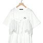 tee with frill cami (white) *JP