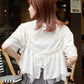 tee with frill cami (white) *JP