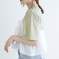 tee with frill cami (mint) *JP