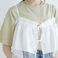 tee with frill cami (mint) *JP