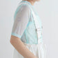 sheer ribbon top (blue) *JP