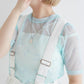 sheer ribbon top (blue) *JP