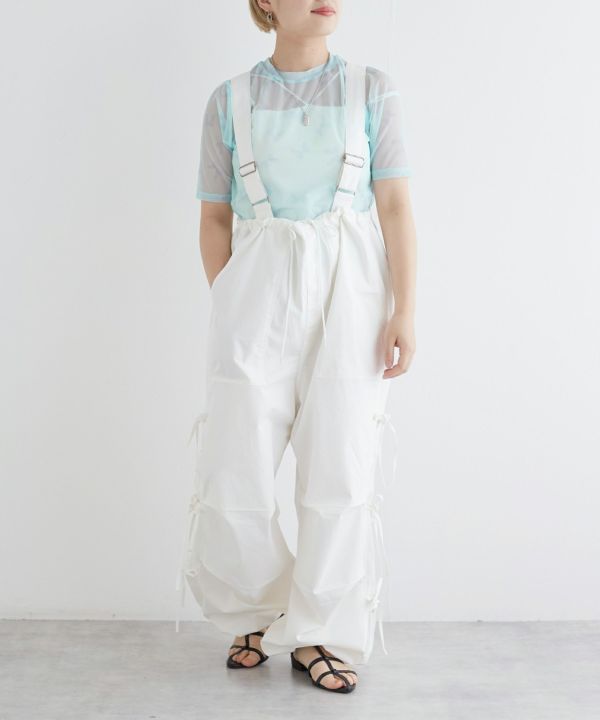 sheer ribbon top (blue) *JP