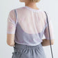 sheer ribbon top (purple) *JP