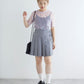 sheer ribbon top (purple) *JP