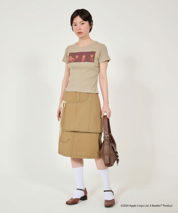 THE BEATLES tee (beige) *JP