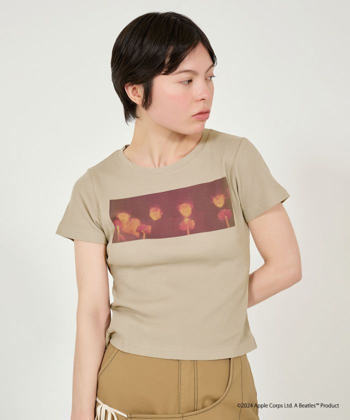 THE BEATLES tee (beige) *JP