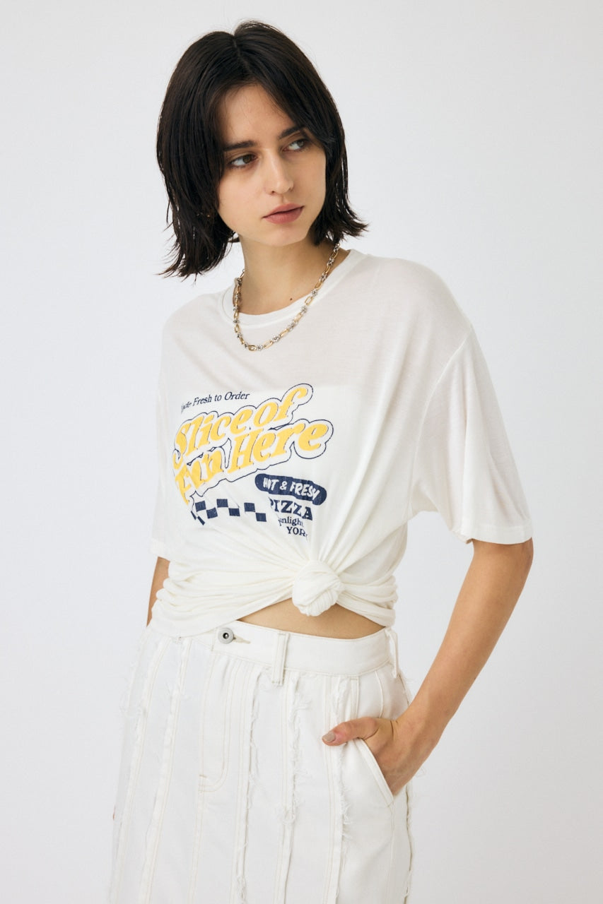 pizza store tee (white) *JP