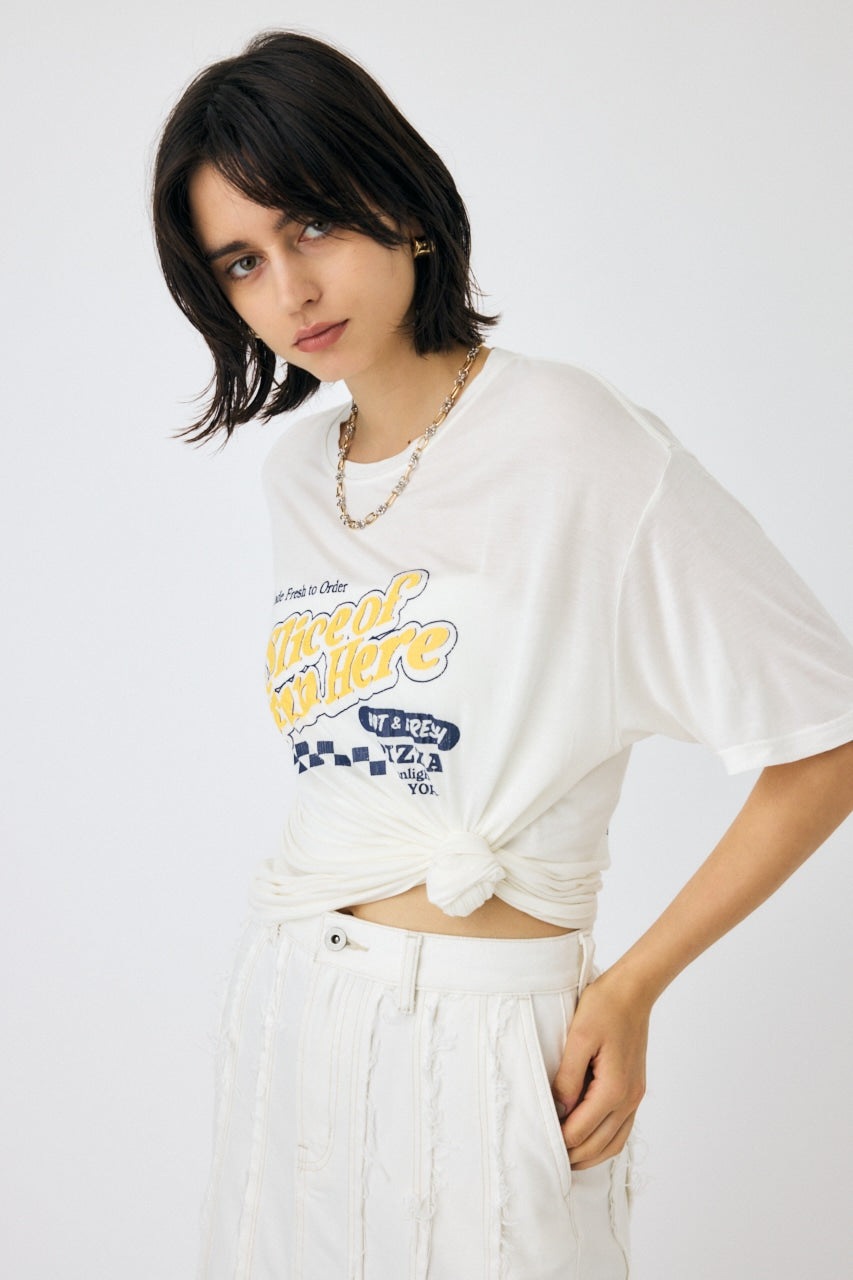 pizza store tee (white) *JP