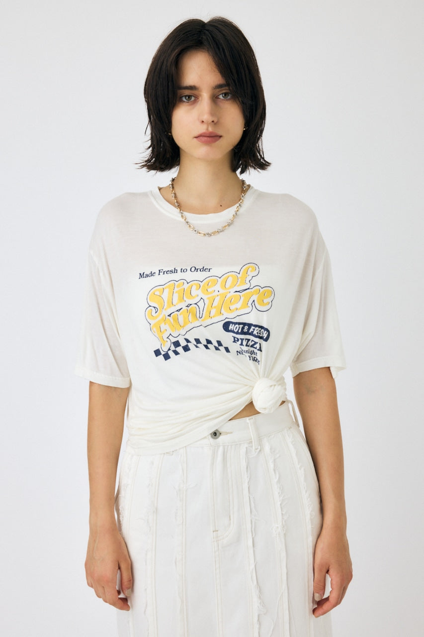 pizza store tee (white) *JP