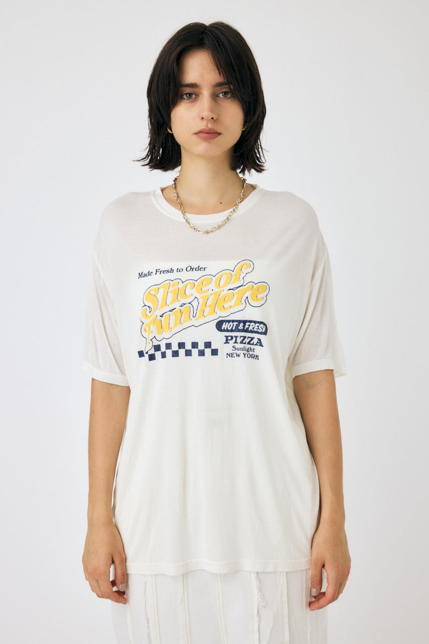 pizza store tee (white) *JP