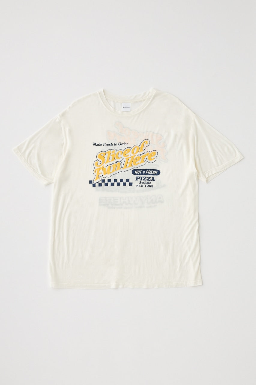 pizza store tee (white) *JP