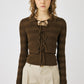 ribbon knit set (brown) *JP