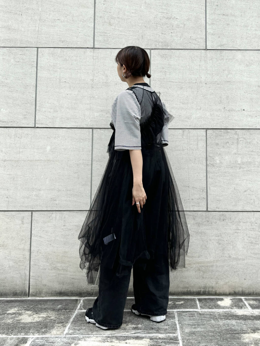 『高橋愛×KBF』frilled tulle dress (black) *JP